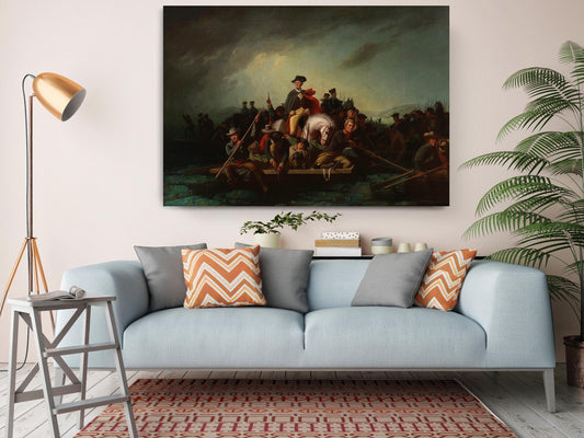 Washington Crossing Delaware Canvas - Museum Quality Historical Wall Art Print