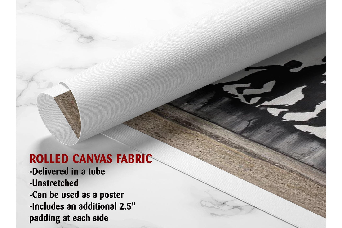 Banksy Refugee Canvas – Urban Street Art Wall Décor | Ready to Hang or Rolled