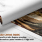 The image is a rolled canvas fabric, which is a type of canvas material used for creating posters or wall art. It is described as a tube-delivered fabric, which means it is delivered in a tube and requires stretching before use. The fabric can be used as a poster and includes a 2.5" edge area.