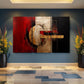 a painting on a wall in a room