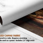 The image is a rolled canvas fabric, which is a type of canvas material used for painting or printing. It is described as a tube-delivered canvas fabric, which means it is delivered in a tube and requires stretching before use. It can be used as a poster with a 2.5" edge area.