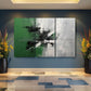 a painting on a wall in a room