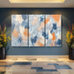 a painting on a wall in a room