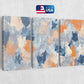a painting on a wall with a us flag in the background