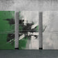 a group of three paintings sitting on top of a wall