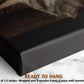 The image is a close-up of a black canvas with a wooden frame, and it appears to be a painting or artwork. The text indicates that the canvas is ready to hang and measures 1.5 inches in depth.