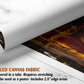 The image is a rolled canvas fabric, which is a type of canvas material used for painting or printing. It is described as a tube-delivered canvas fabric, which means it is delivered in a tube and requires stretching before use. It can be used as a poster with a 2.5" edge area.