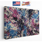 Abstract Canvas Wall Art – Cosmic Pollock Style Splatter Painting, Framed Print