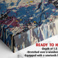 Abstract Canvas Wall Art – Cosmic Pollock Style Splatter Painting, Framed Print