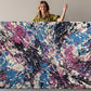 Abstract Canvas Wall Art – Cosmic Pollock Style Splatter Painting, Framed Print
